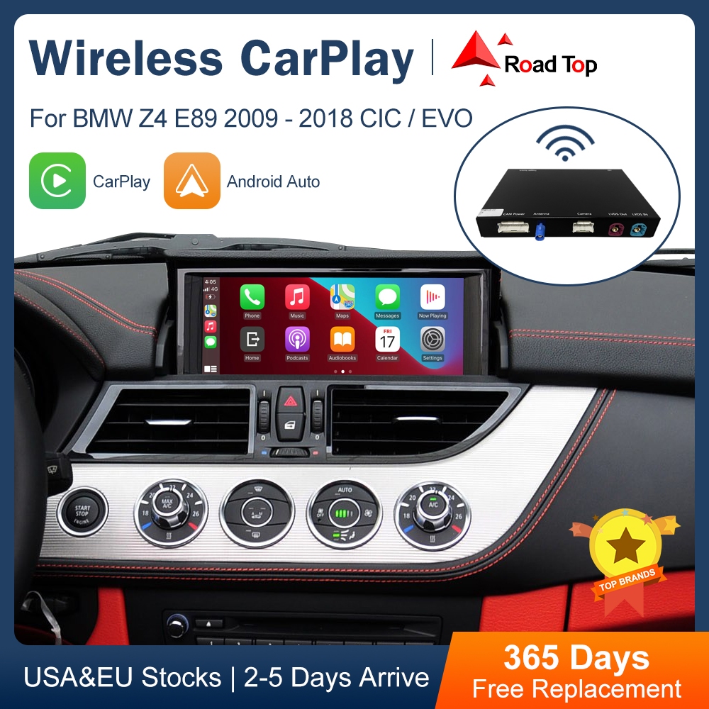 Road Top Wireless CarPlay Decoder for BMW Z4 E89 2009-2018 CIC/EVO ...
