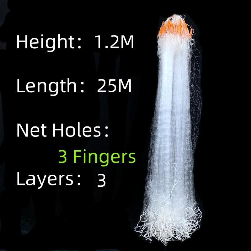 Fishing Net With White Nylon 2/3 Fingers 25M-70M Thread Durable Sturdy  Fishing Tools Large-Scale 3 Layers Fishing Trap Lambat Fishing Net | Shopee  Philippines