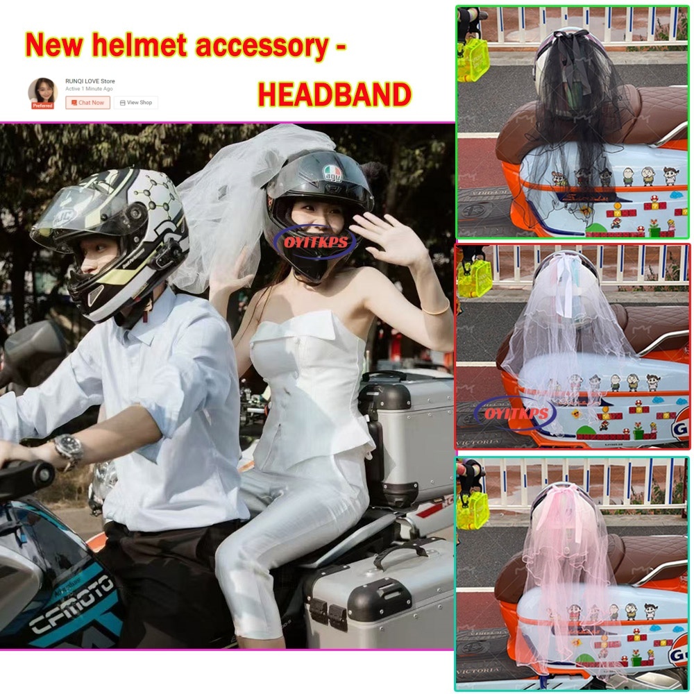 Helmet Accessories Bow Ribbon Motorcycle Helmet Children's Helmet ...