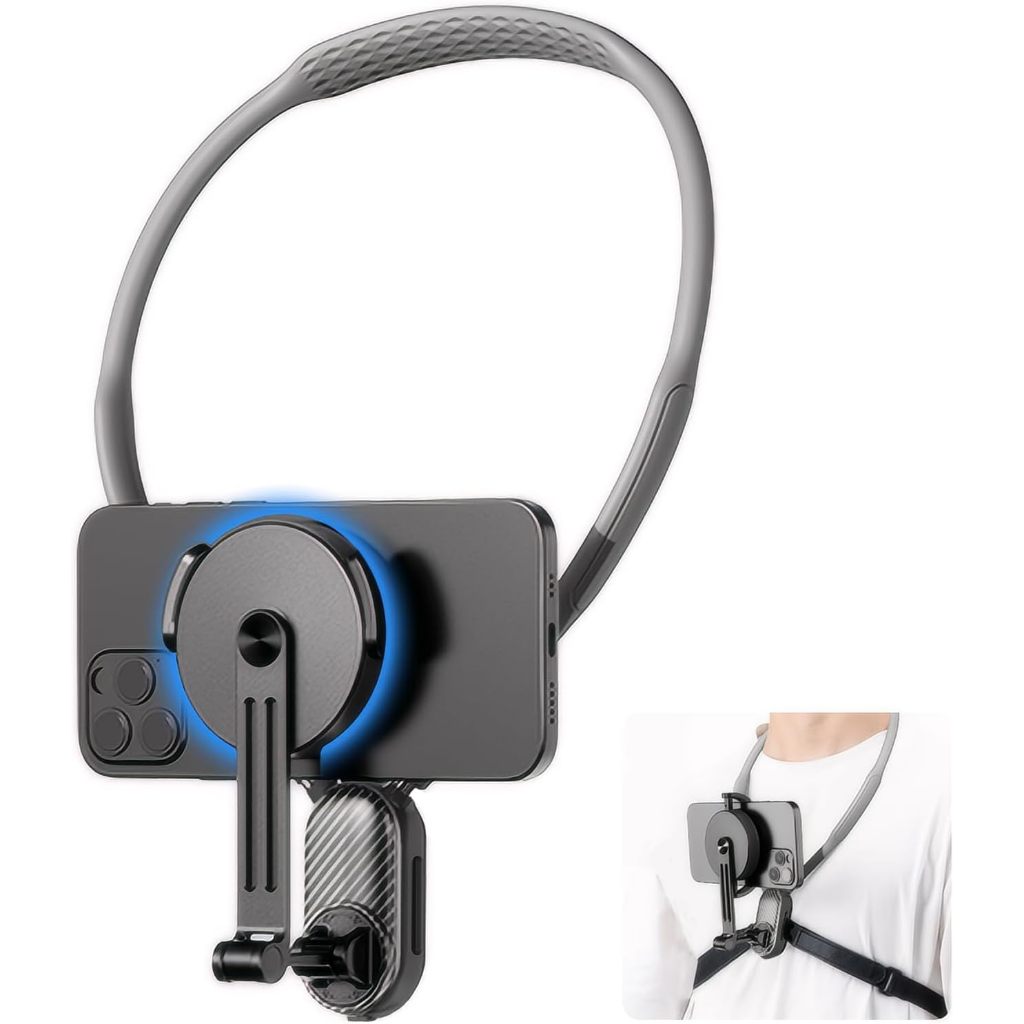 KENKE Magnetic Neck Phone Holder, Chest Mount 4 in 1 POV Shots Cell ...