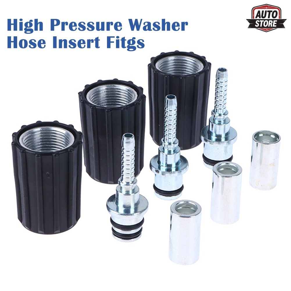 3pcs/set High Pressure Washer Accessories Cleaning Steel Hose Insert ...