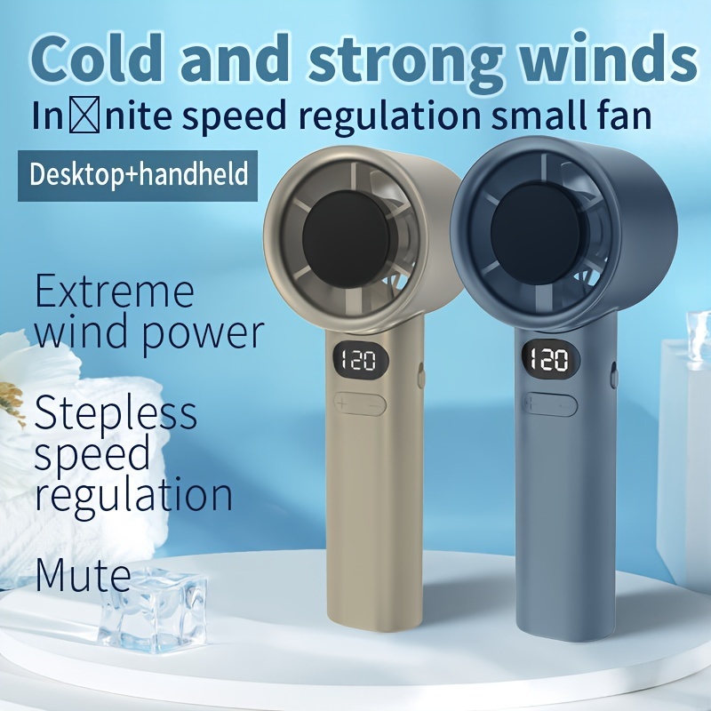 Handheld small fan, powerful 120-speed infinitely variable speed ...