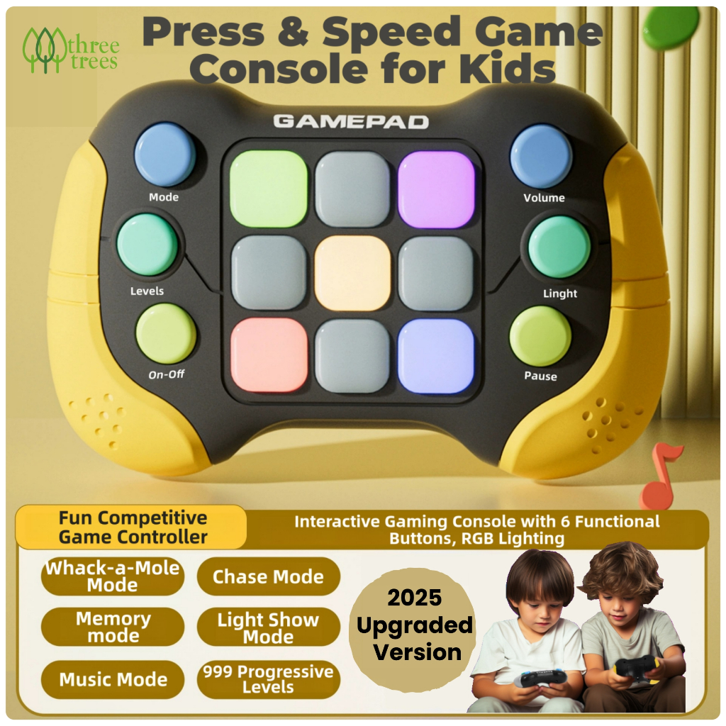 Kids Press & Speed Game Console - 2 Players Battle Quick Push Pop Game ...