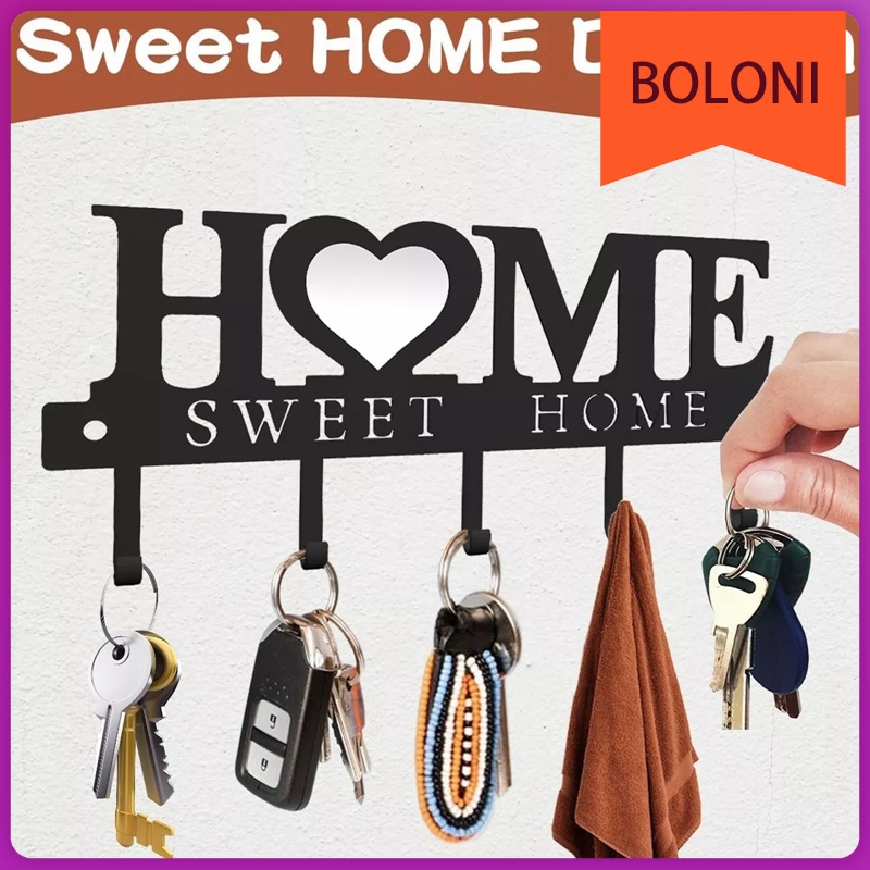 Key Rack For Wall Black Key Holder Key Organizer Racks For Wall ...