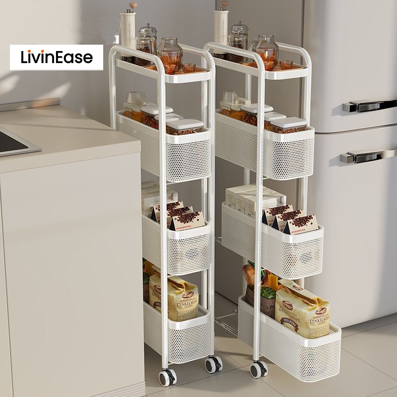 LivinEase 3/4/5Tier Withdrawable Kitchen Pull Out Rack Cosmetics Rack ...