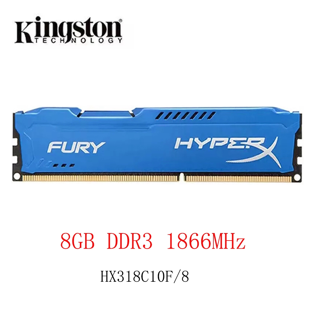 Kingston HyperX Fury DDR3 RAM 8GB DDR3 1866MHz HX318C10F/8 Desktop ...