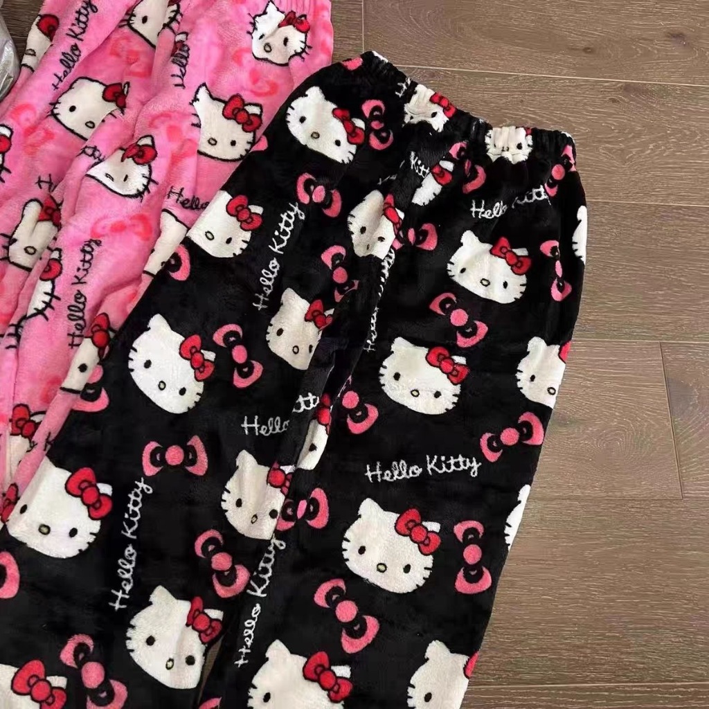 Soft Pajamas Printed Hello Kitty Cartoon Pattern Trousers For Women ...