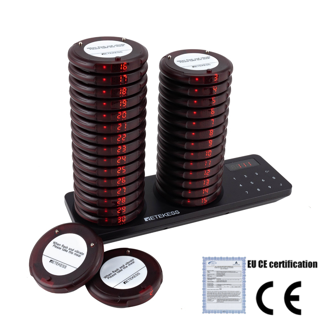 Retekess TD163 Coaster Beepers Restaurant Pager System Pagers and ...