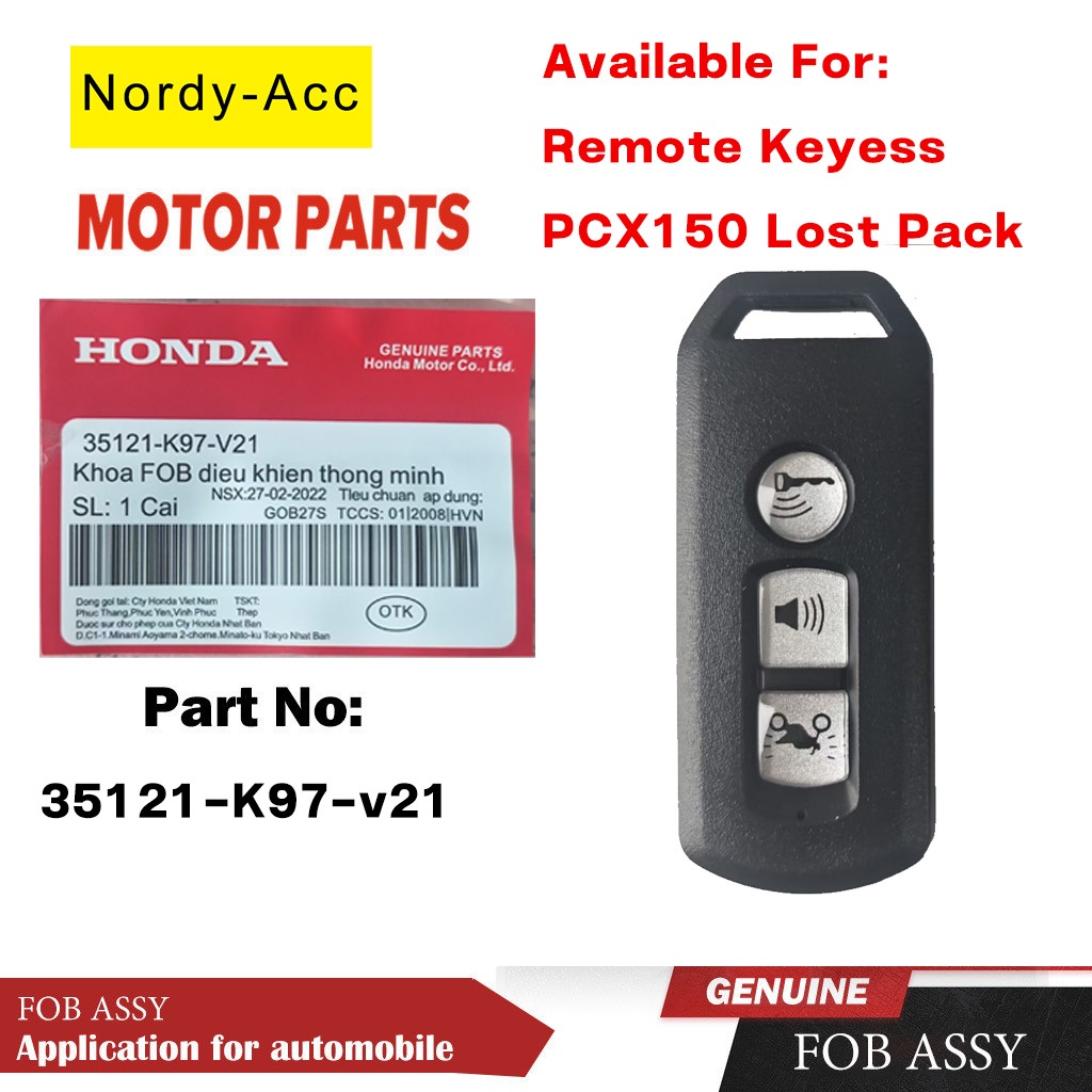 Honda pcx150 k97 The original smart key is unlocked when pressed Remote ...