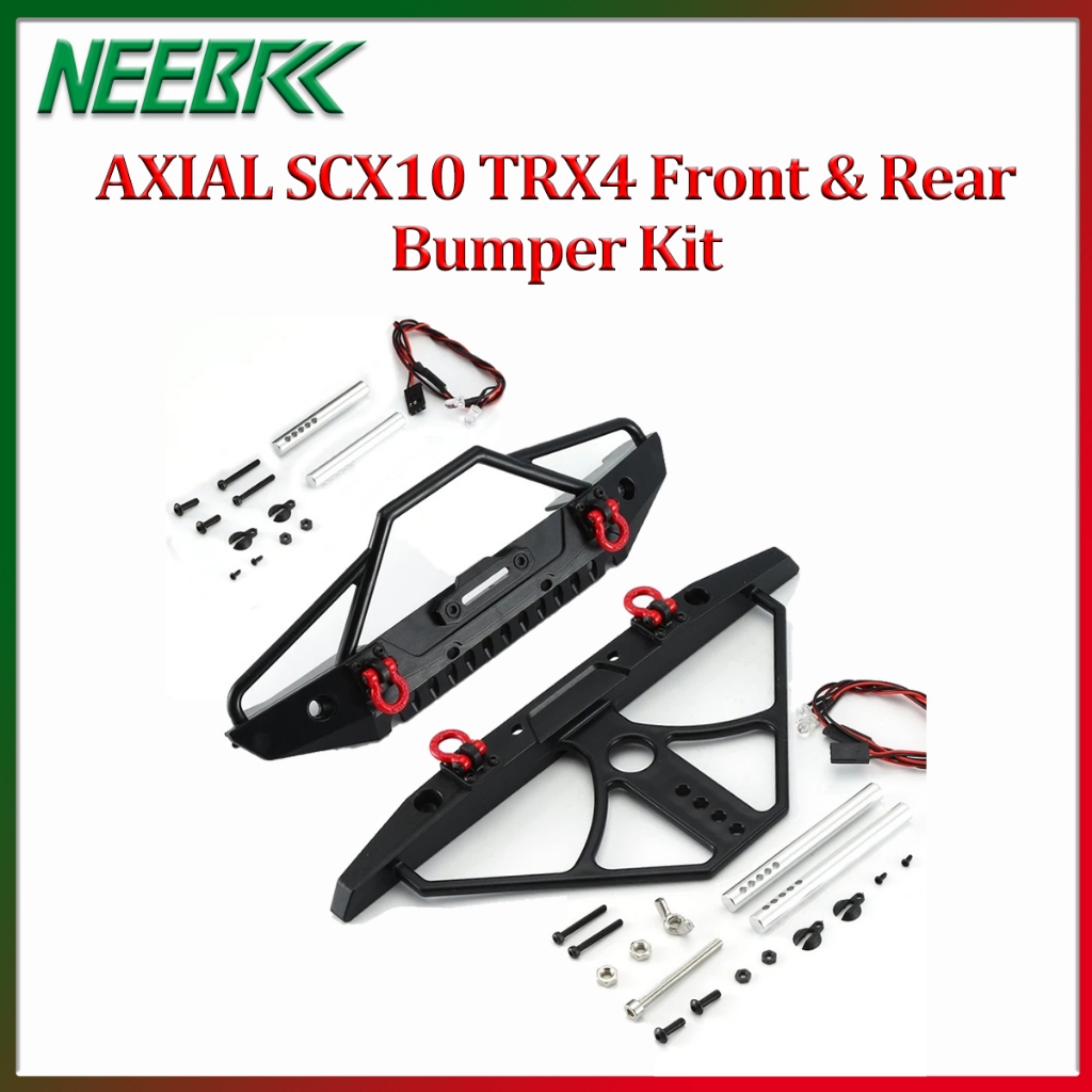NEEBR5C AXIAL SCX10 TRX4 Front & Rear Bumper Kit Bull Bar For 1/10 RC ...