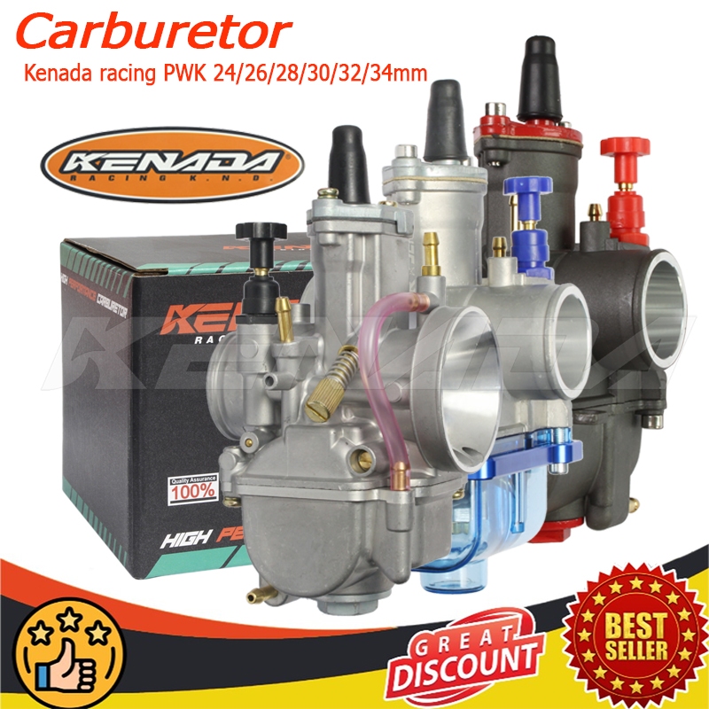 Kenada Racing Carburetor carb flat slide PWK 24/26/28/30/32/34MM off ...