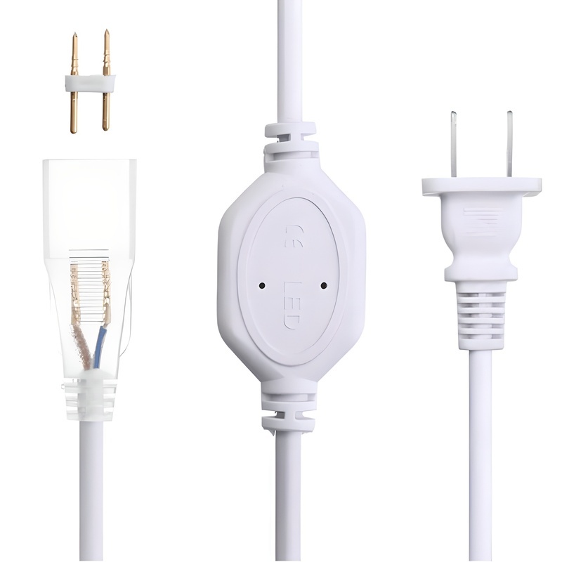 (EU)Plug for 220V LED strip light 220V high voltage plug 8mm | Shopee ...