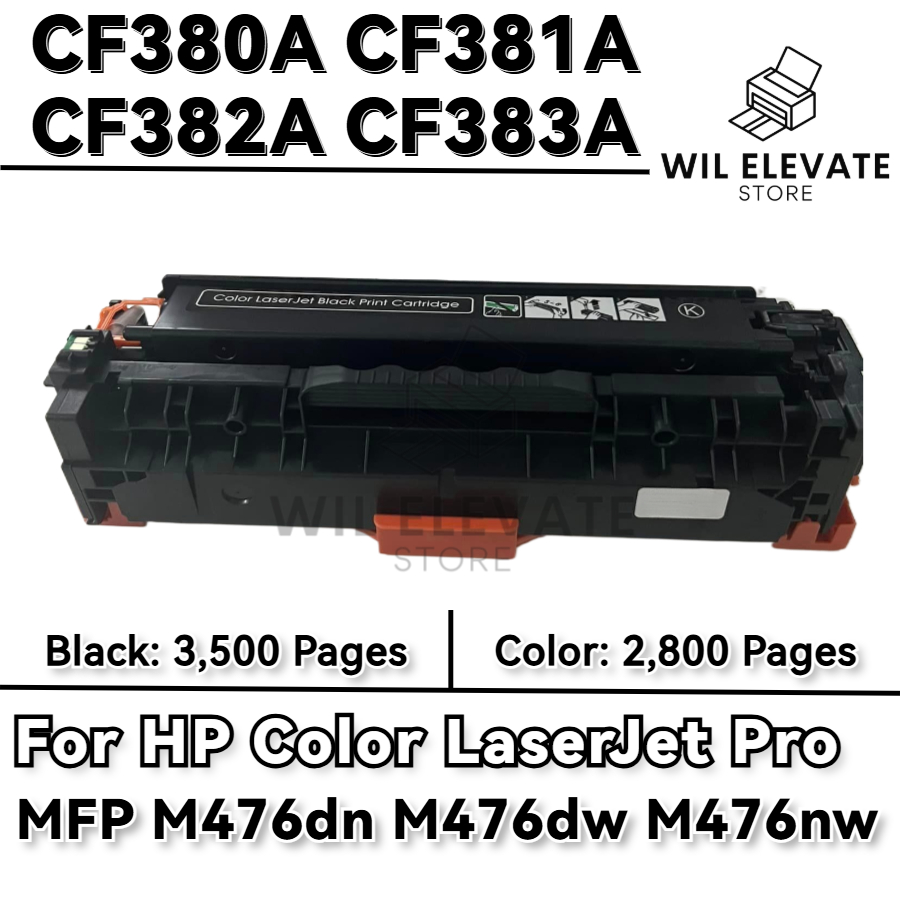 thumbnail image 2 of CF380A Black Toner Cartridge – Compatible For HP Color LaserJet Pro M476nw M476dw M476dn 2 of 5