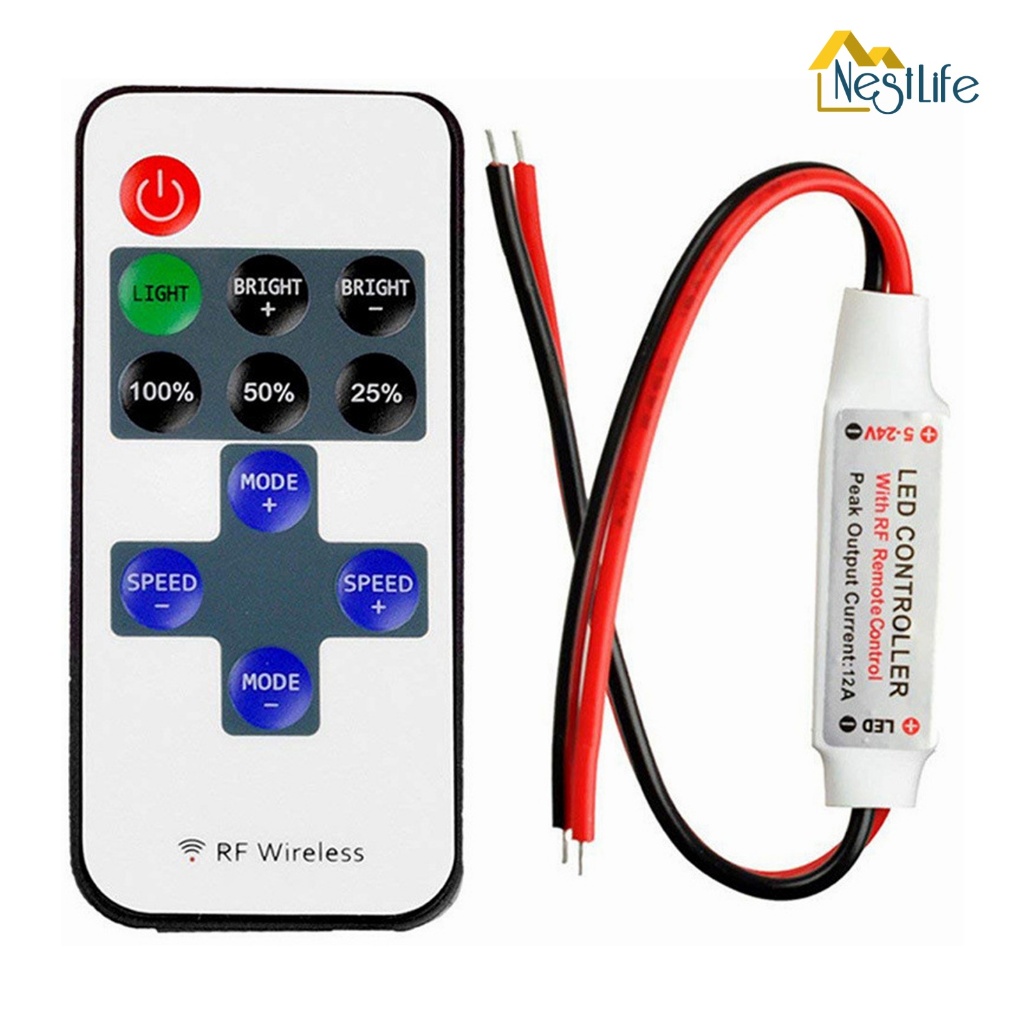 12V Rf Wireless Remote Switch Controller Dimmer For Mini Led Strip ...