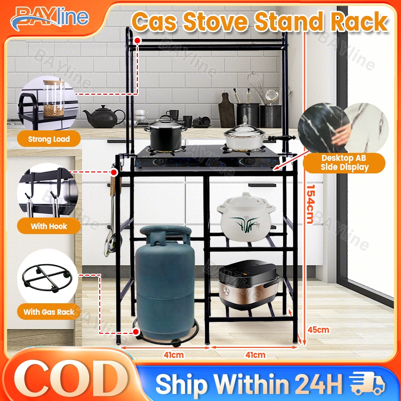 [In Stock] Gas Stove Stand Rack Heavy Duty Kitchen Organizer Storage ...