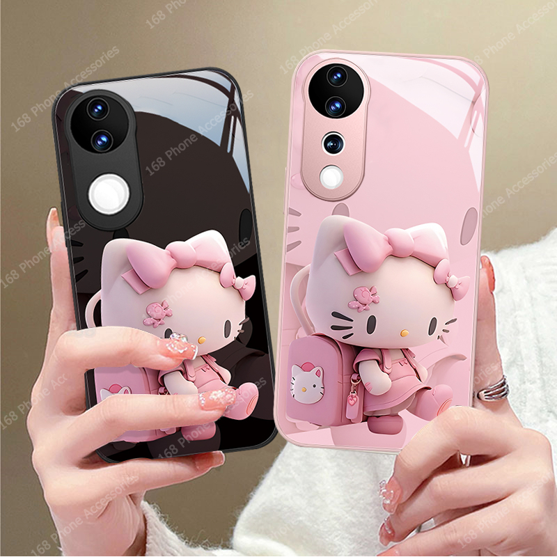 Vivo V40 V50 Lite V30 V29 5g Case Vivo V30 V40 Pro Cute Bow Cartoon Cat 