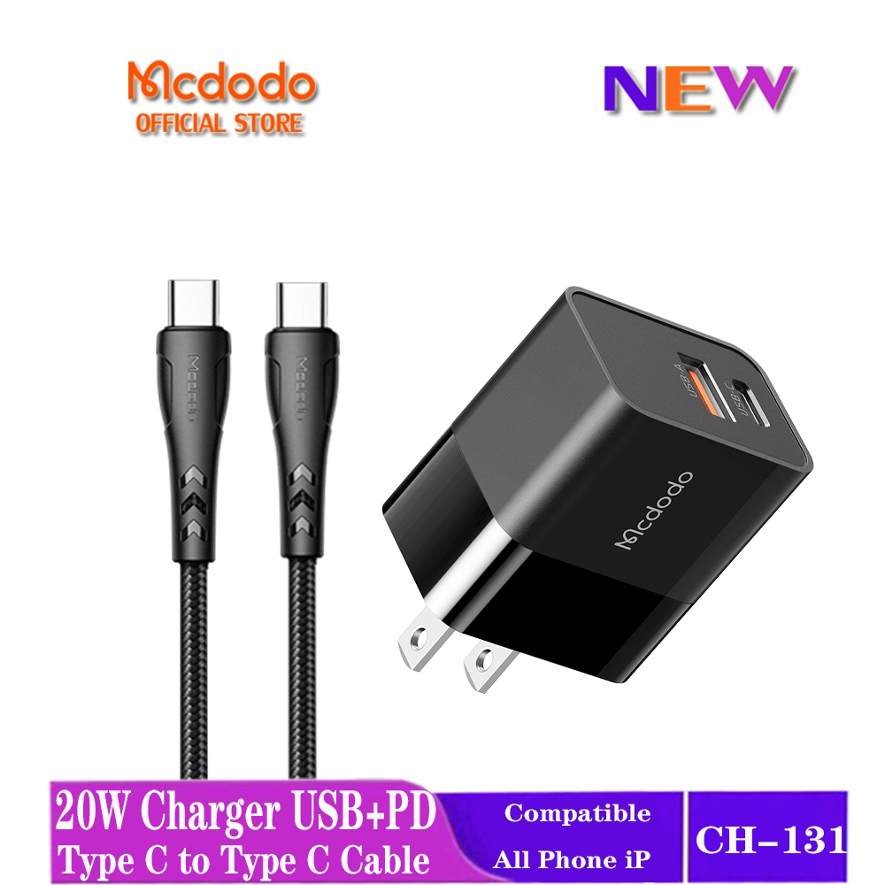 Mcdodo Charger 20W Fast Charger USB Adapter 36W Type C to Lightning Fast  Charging Cable For iP 16 1514 Pro Max 13 12 11 XR CA-131