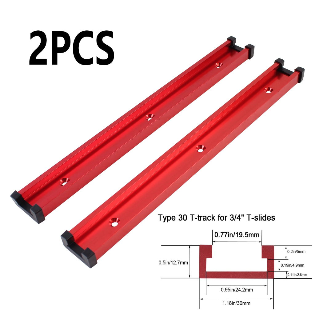 2pcs 30/40/50cm Type 30 Woodworking T-slot Track Woodworking Slide ...