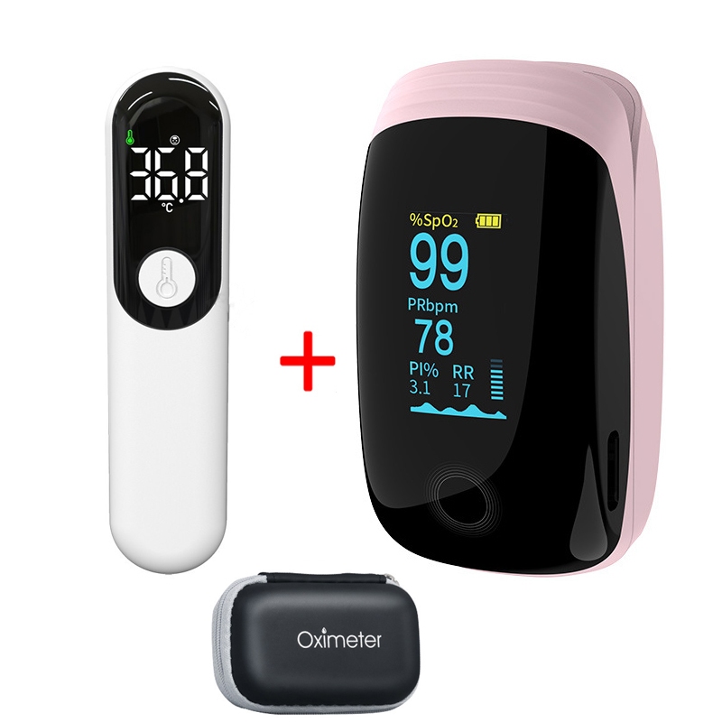 USB Rechargeable Pulse Oximeter With Respiratory Rate PR PI RR SPO2 ...