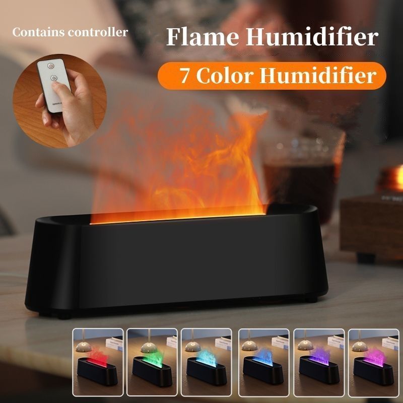 Flame Humidifier with Controller air Purifier Cool Mist Portable ...