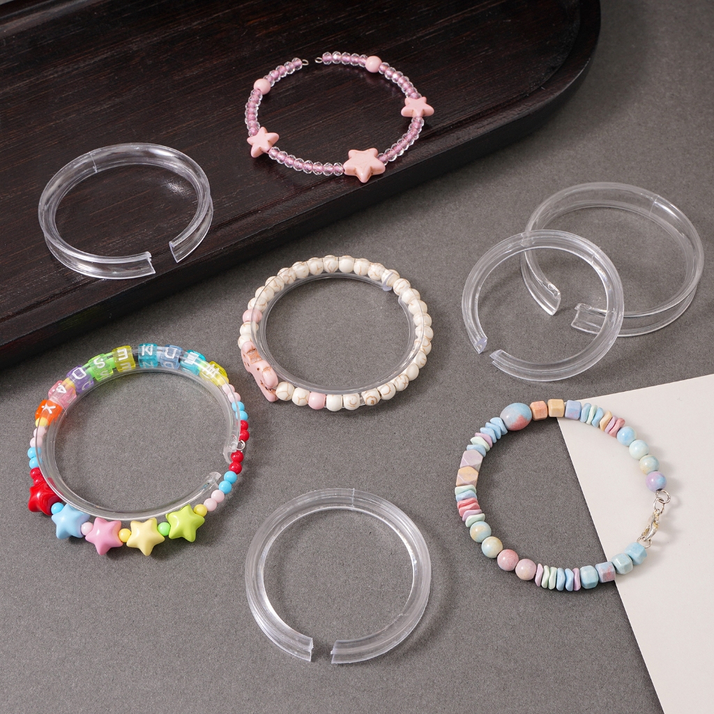 25pcs Acrylic Transparent Display Ring Bracelet Bracelet Display Ring ...