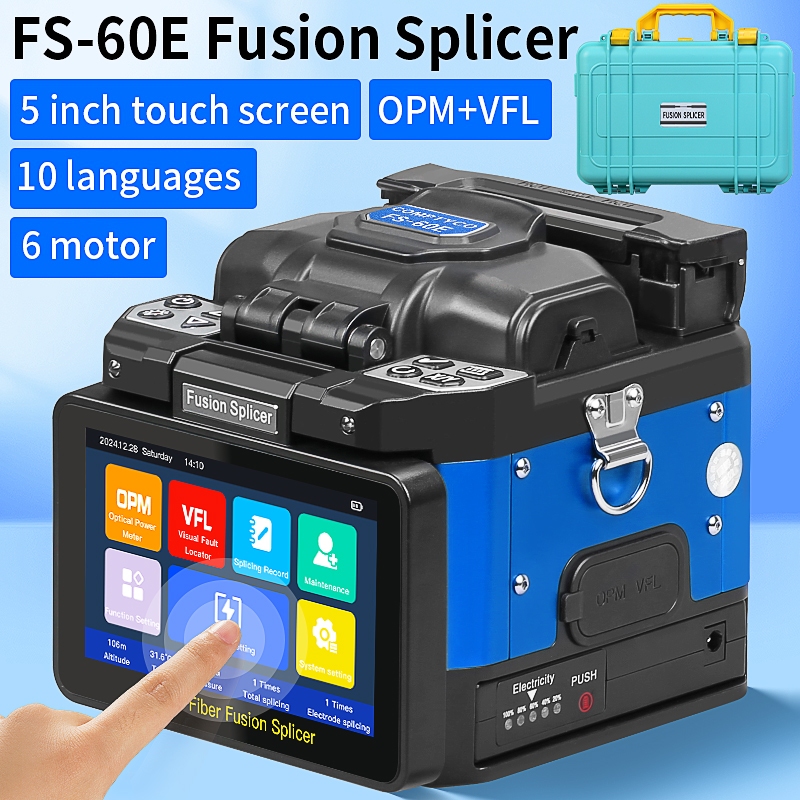 New Upgrade COMPTYCO FS-60E Fiber Fusion Splicer machine 6 Motors with ...