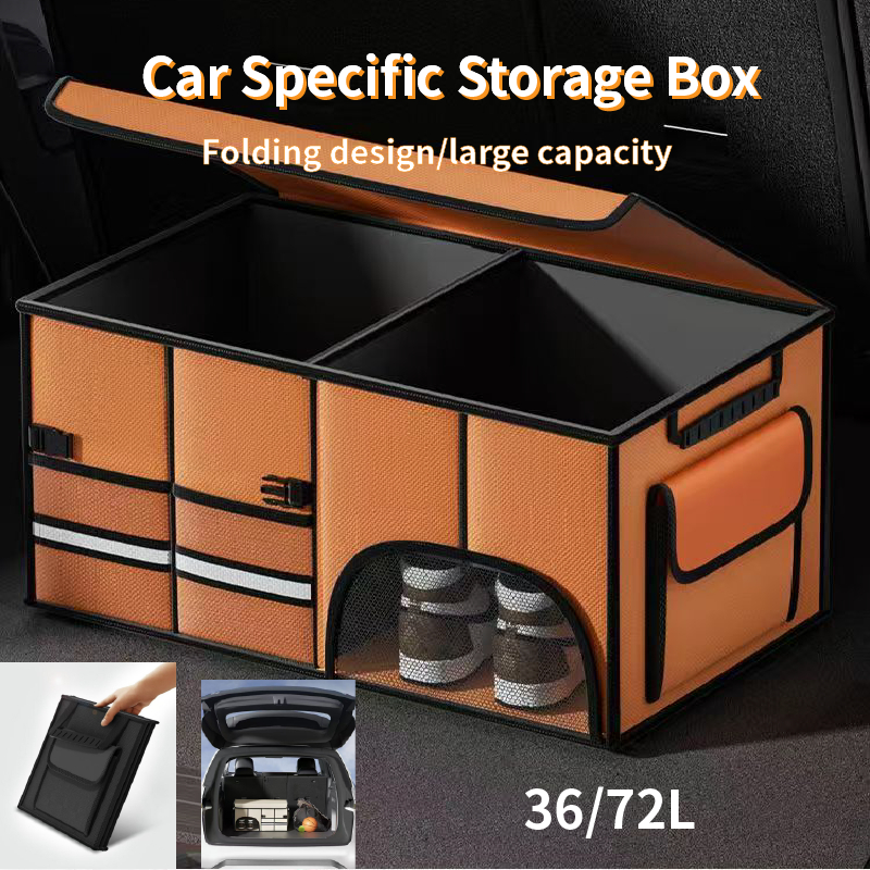 Car Trunk Storage Box Foldable Oxford Cloth Interior Item Storage Box ...