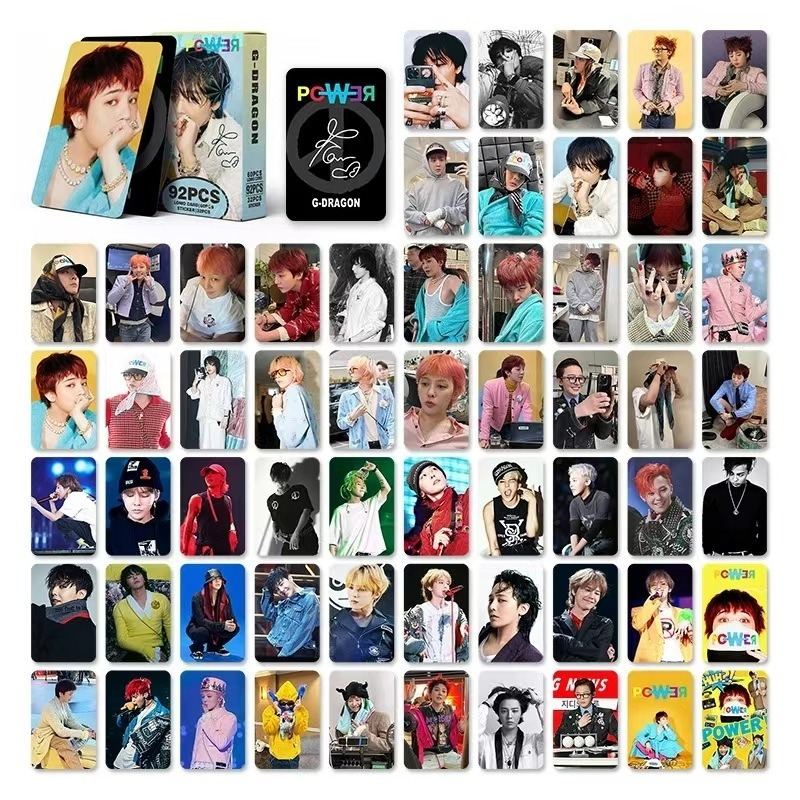 92PCS Kpop Gd Cards,Gd Photo Cards Gd Power Album Carte,Mini Photo Cards Album Set Per Fan