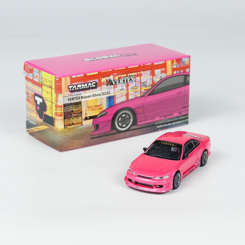 Mini Gt TARMAC WORKS GLOBAL64 1/64 VERTEX NISSAN SILVIA S14 PURPLE