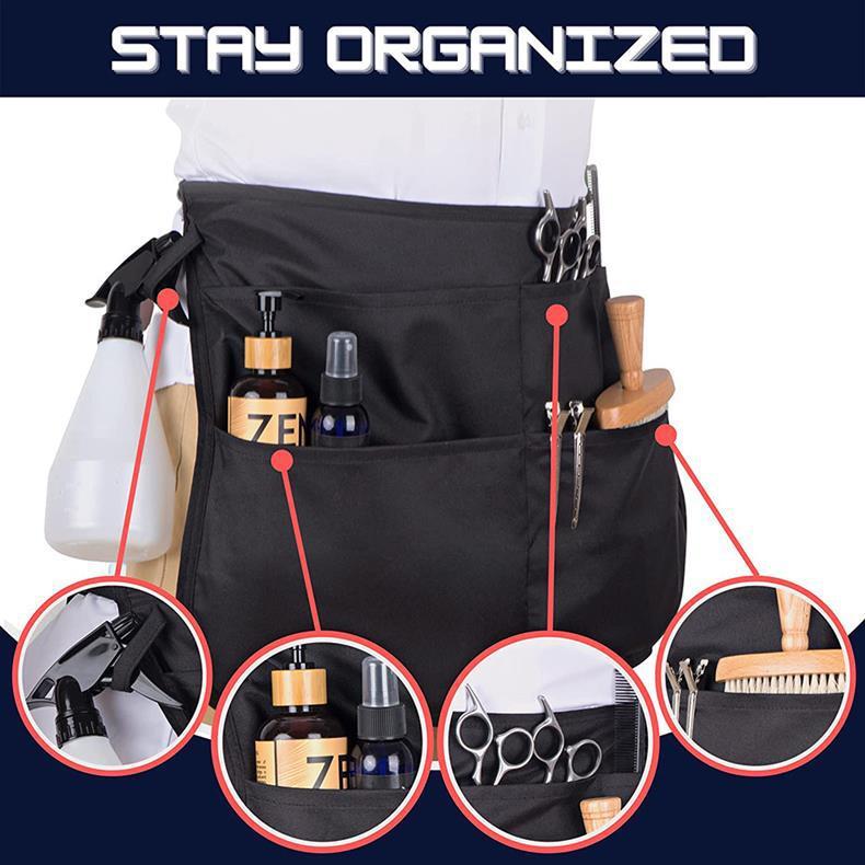 Hairstylist Waist Work Apron Hair Cutting Apron Scissor Tools Storage ...