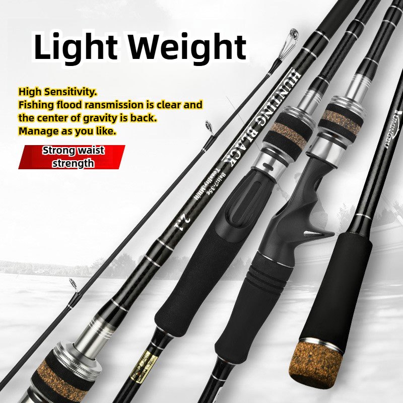2Tips H/MH Fishing Rod Solid Carbon Tips 2.1m/2.4m/2.7m/3.0m Flexible ...