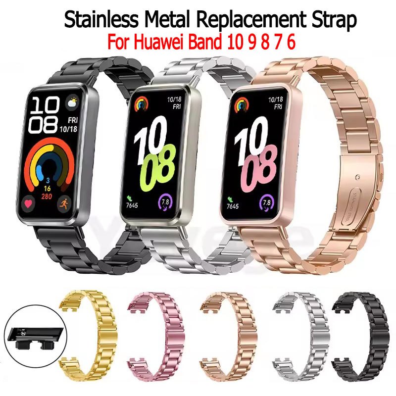 huawei band 10 strap Stainless Steel Replacement Strap For Huawei Band 10  Smart Watch Band