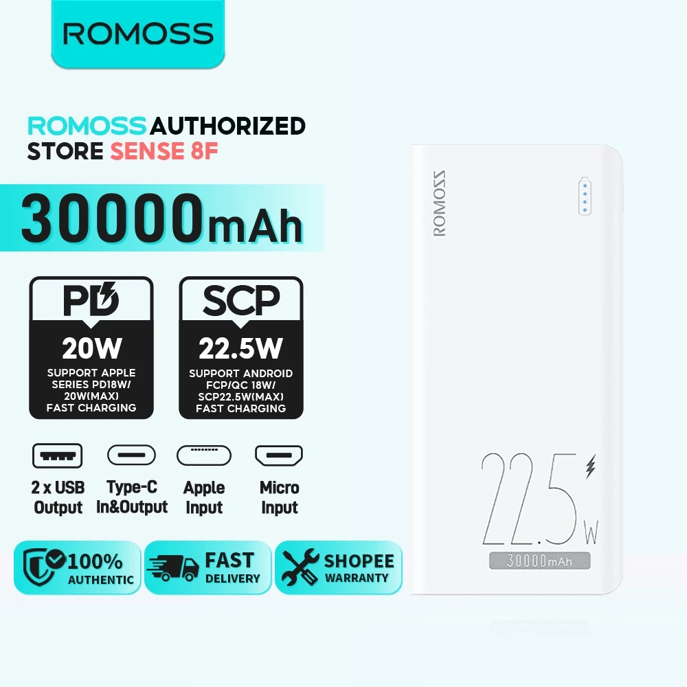 Romoss Sense 8 Plus 30000mAh Power Bank Philippines