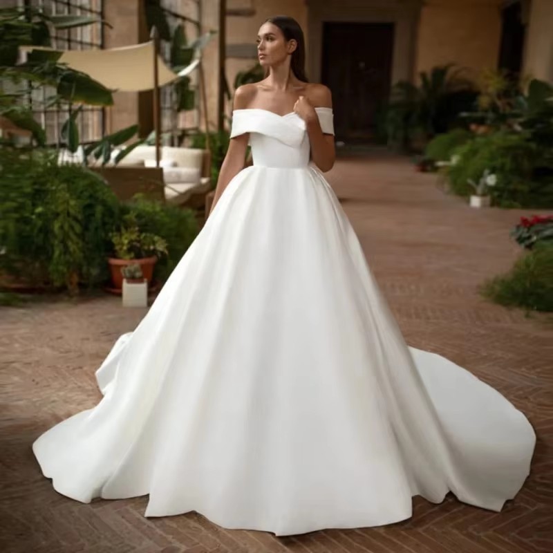 Bridal off-Shoulder Wedding Dress Amazon Cross-Border E-Commerce ...