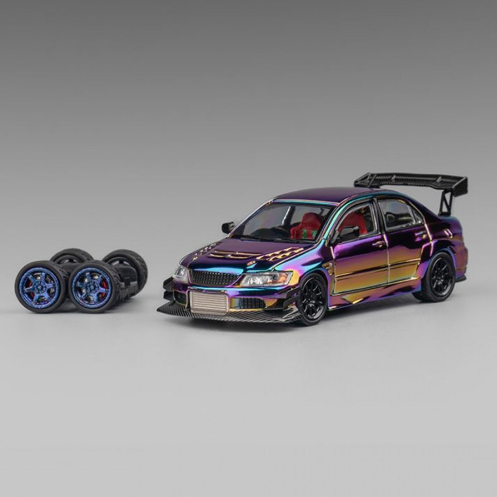 CM Model CM64-EVOIX-29 1/64 Mitsubishi Lancer Evoix Widebody Chrome ...