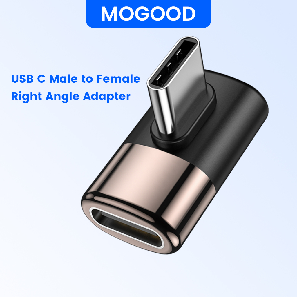 90 Degree USB C Right Angle Adapter USB C Male to USB C Female Extender ...