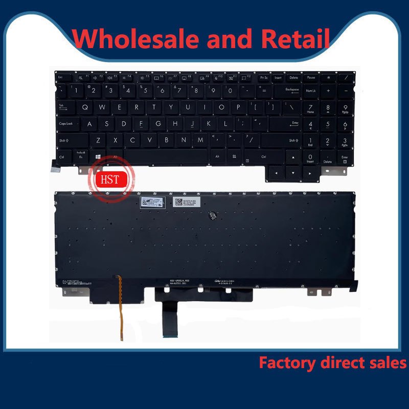 Guscio Superiore Con Tastiera (QWERTY) Per ASUS ProArt 16 H5600Q / W7600H5A &ndash; Nero (Senza Retroilluminazione)