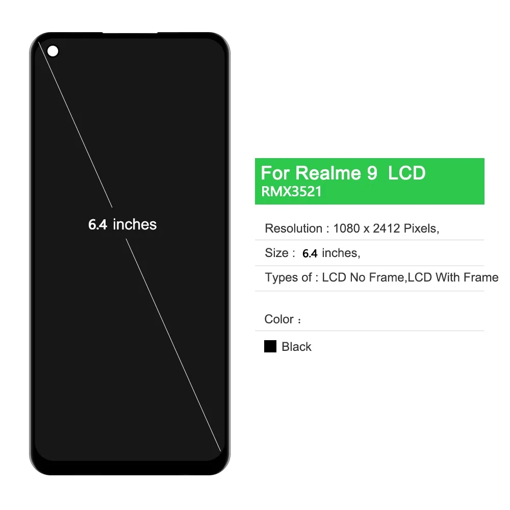 Top Quality LCD For OPPO Realme 9 10 4G RMX3521 RMX3630 Display Touch ...