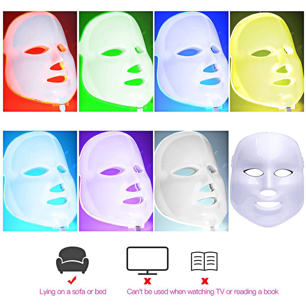Face Masks PDT Photon Skin Beauty Therapy 7 Colors Light Facial Led ...