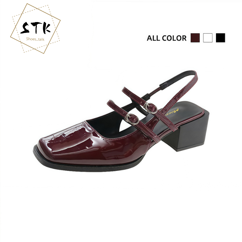 STK Sandals for Version Red High Heels Round toe Fashion (+1 SIZE ...