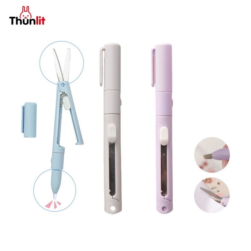 Thunlit 2in1 Scissor with Paper Cutter Pen Style Multifunctional ...