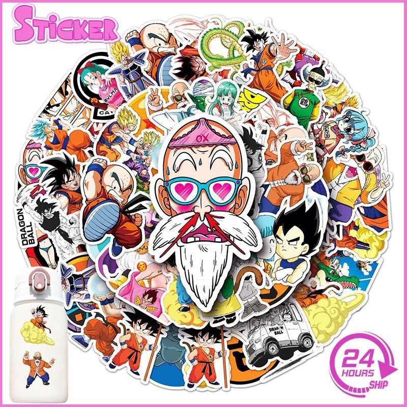 50Pcs Dragon Ball Japan anime Stickers Funny Cartoon Graffiti Vinyl ...