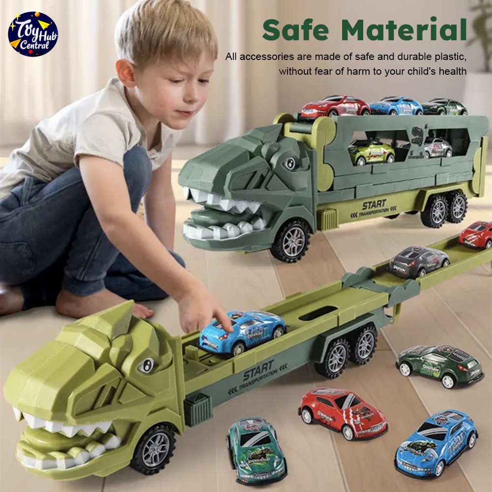 Folding Deformation Dinosaur Container Car Transport Truck Model Toy ...