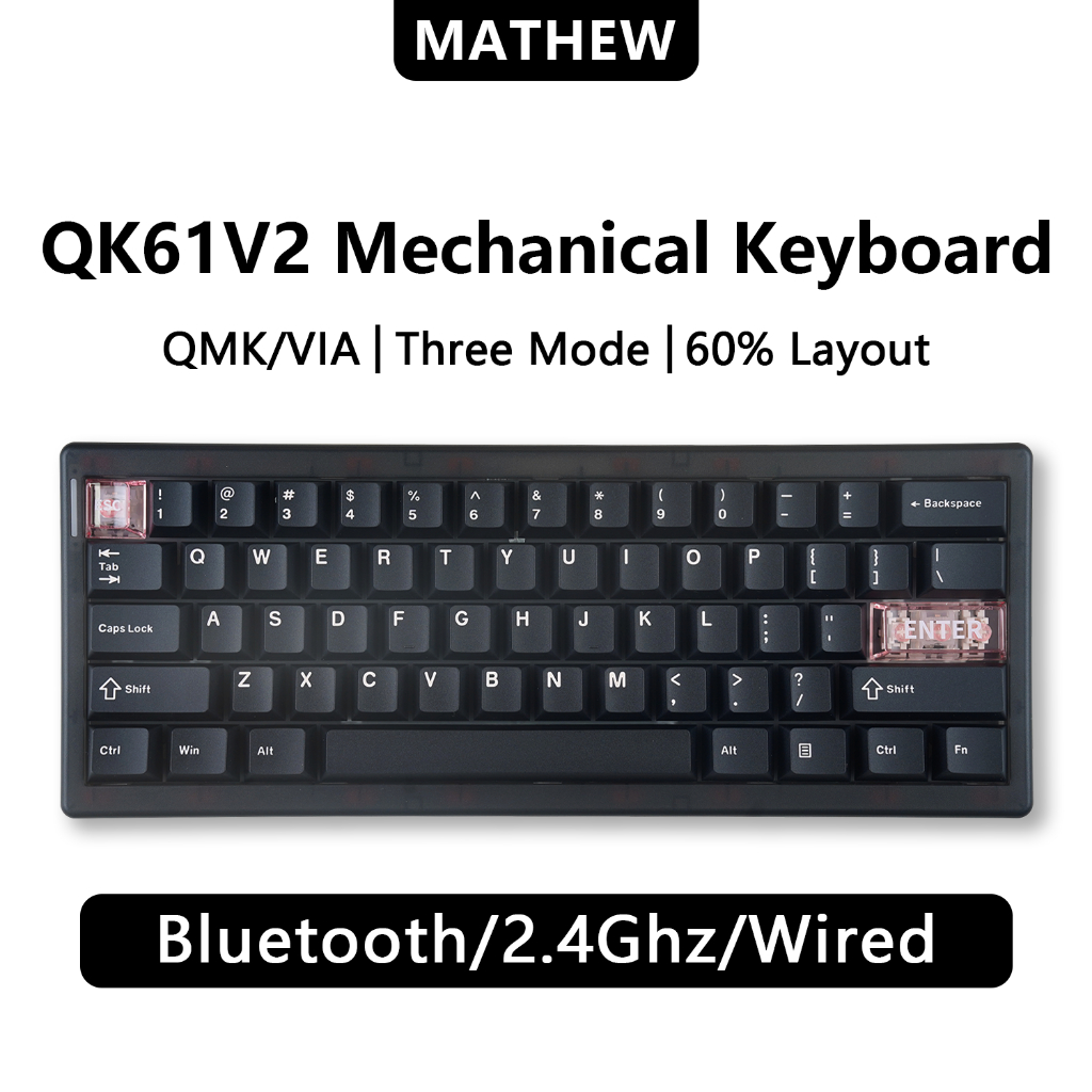 【Local Delivery】CIDOO QK61 V2 3Mode Bluetooth 2.4g Wired Mechanical ...