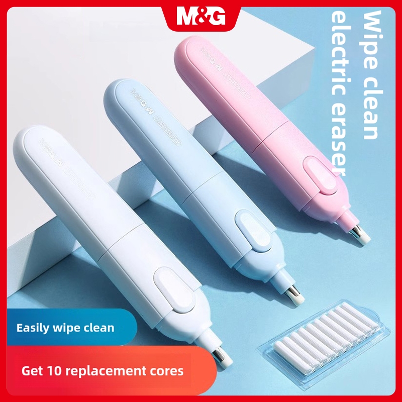 M&G Electric Eraser Sketch Art Painting Automatic Eraser Contains 10 ...