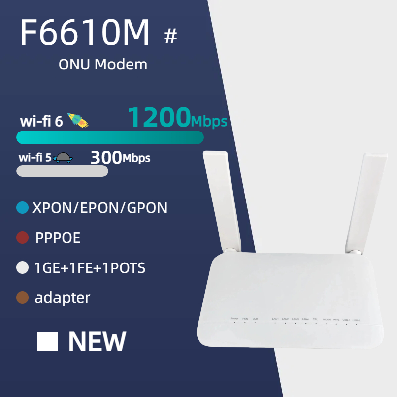 Brand New WIFI 6 F6610M OpenLine EPON/GPON/XPON ONU Vlan UPC ONT 5G/2 ...