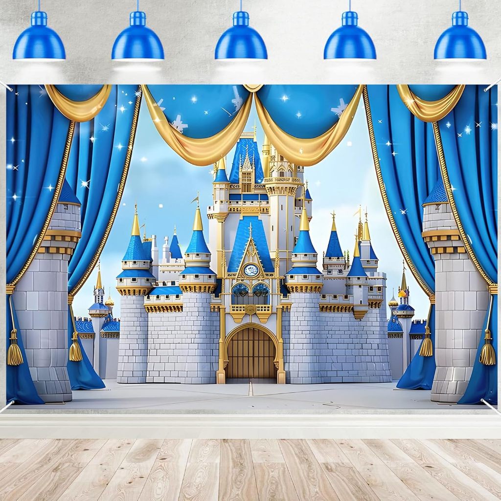 7x5ft Royal Noble Castle Banner Backdrop Princess Birthday Party ...