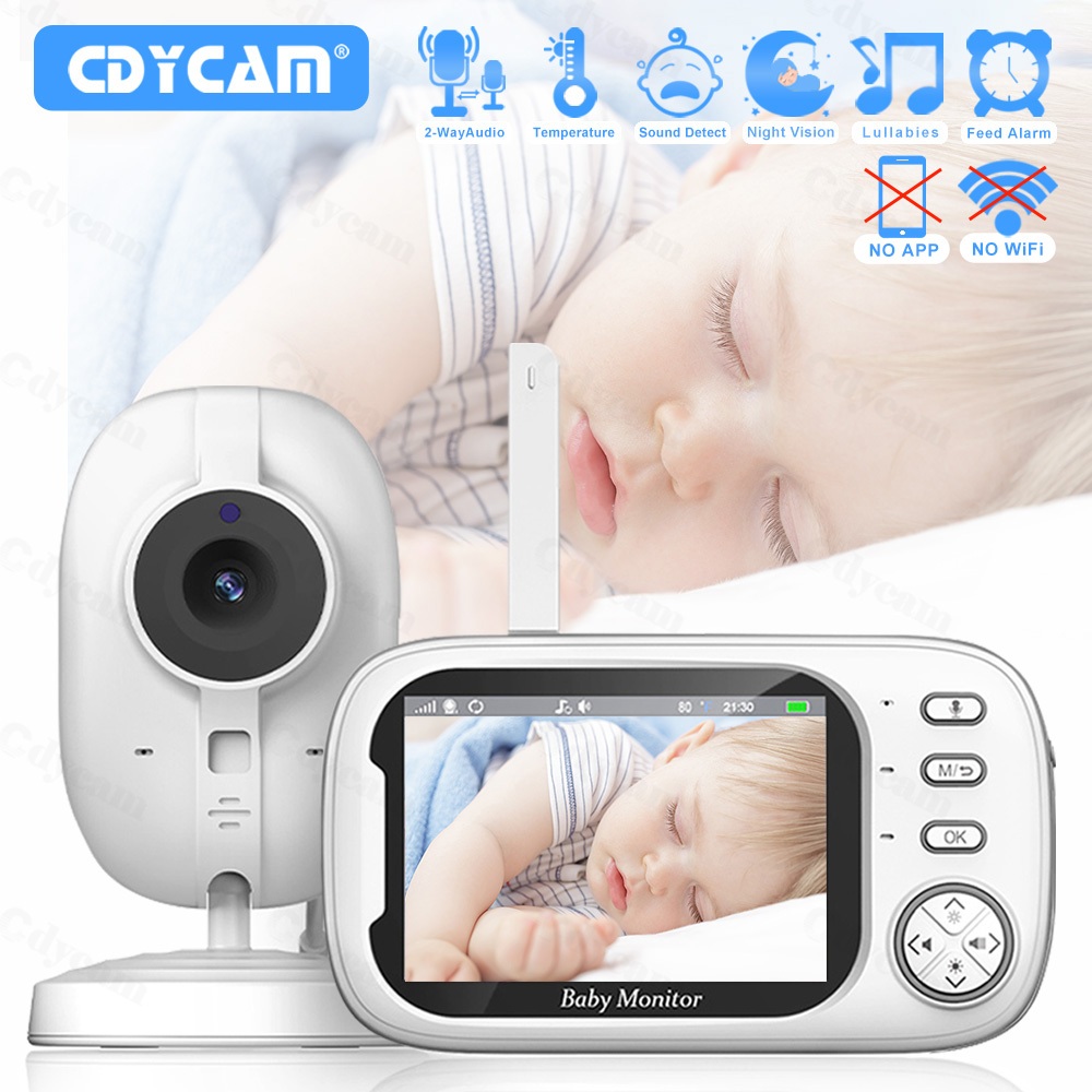 3.5 inch Wireless Video Color Baby Monitor High Resolution Baby Nanny ...
