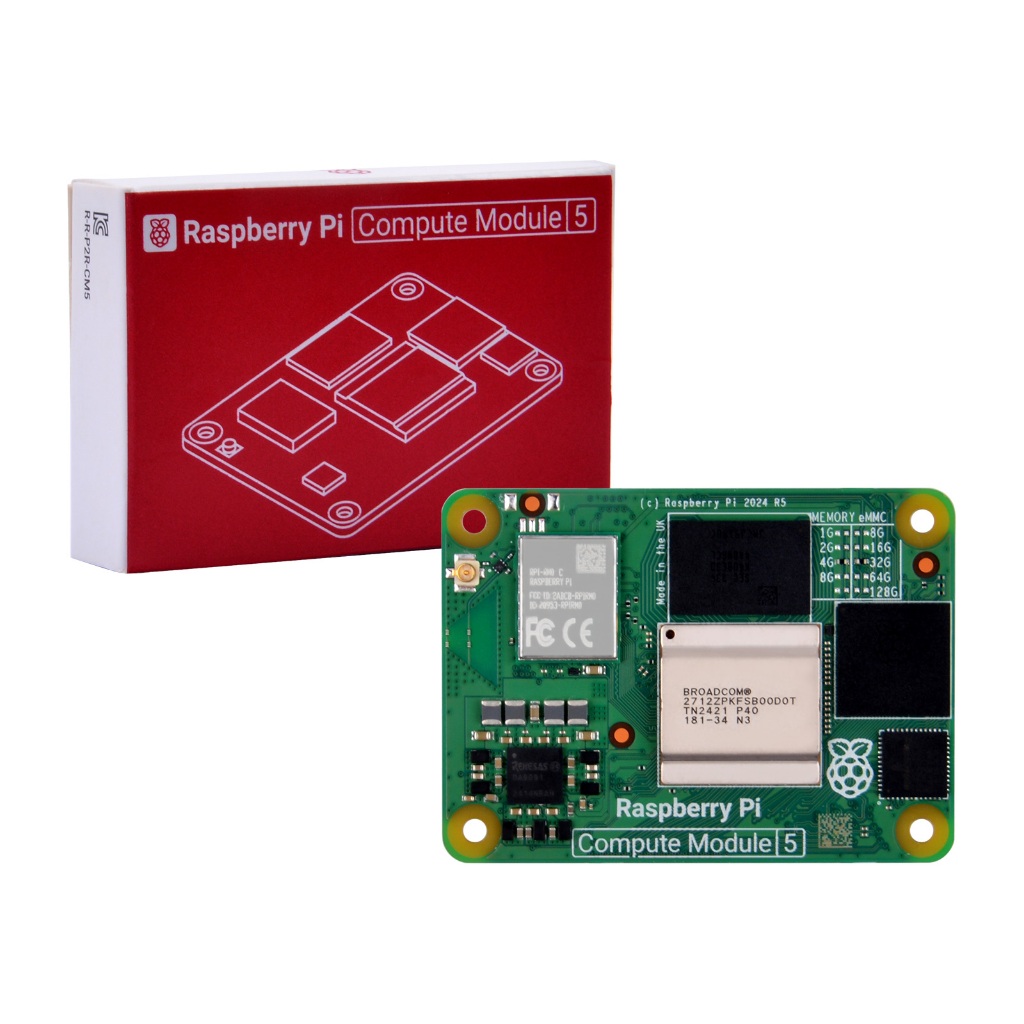 Raspberry Pi Compute Module 5 Wi-Fi ,4GB RAM, 32GB eMMC, 2.4 GHz / 5.0 ...