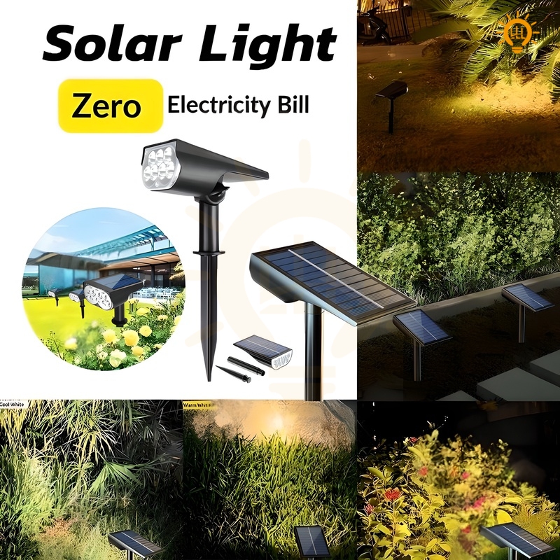 7LEDS Solar Garden Light Outdoor Waterproof LED Pathway Landscape Light ...